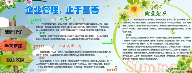 企业管理橱窗海报